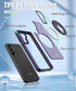 Samsung Galaxy S23 FE Hollow Out Ring Rotating Magnetic Suction Bracket Protective Sleeve Case