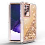 Samsung Galaxy S23 Ultra  Transparent Floating Glitter Heavy Duty Case