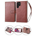 Samsung Galaxy S23 Ultra 2 IN 1 Leather Wallet Case with 9 Credit Card Slots and Removable Back Cover
