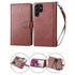 Samsung Galaxy S23 Ultra 2 IN 1 Leather Wallet Case with 9 Credit Card Slots and Removable Back Cover