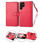Samsung Galaxy S23 Ultra 2 IN 1 Leather Wallet Case with 9 Credit Card Slots and Removable Back Cover