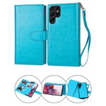 Samsung Galaxy S23 Ultra 2 IN 1 Leather Wallet Case with 9 Credit Card Slots and Removable Back Cover