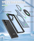 Samsung Galaxy S23 Ultra Hollow Out Ring Rotating Magnetic Suction Bracket Protective Sleeve Case