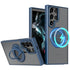 Samsung Galaxy S23 Ultra Hollow Out Ring Rotating Magnetic Suction Bracket Protective Sleeve Case