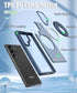 Samsung Galaxy S23 Ultra Hollow Out Ring Rotating Magnetic Suction Bracket Protective Sleeve Case