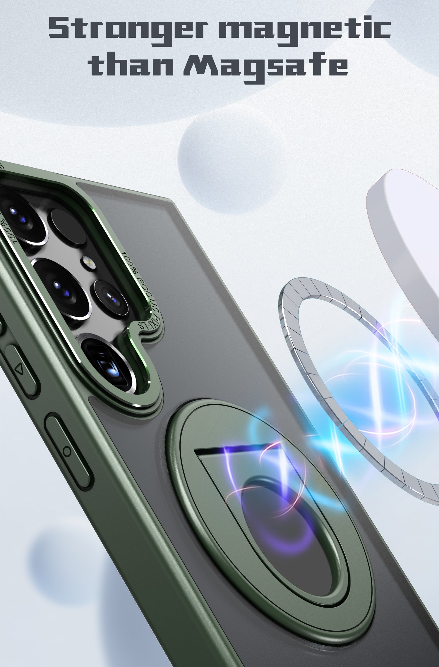 Samsung Galaxy S23 Ultra Hollow Out Ring Rotating Magnetic Suction Bracket Protective Sleeve Case