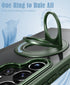 Samsung Galaxy S23 Ultra Hollow Out Ring Rotating Magnetic Suction Bracket Protective Sleeve Case