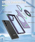 Samsung Galaxy S23 Ultra Hollow Out Ring Rotating Magnetic Suction Bracket Protective Sleeve Case