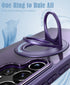 Samsung Galaxy S23 Ultra Hollow Out Ring Rotating Magnetic Suction Bracket Protective Sleeve Case