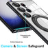 Samsung Galaxy S23 Ultra Electroplated Magnetic Transparent Anti Drop Bracket Ring Phone Case