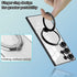 Samsung Galaxy S23 Ultra Electroplated Magnetic Transparent Anti Drop Bracket Ring Phone Case