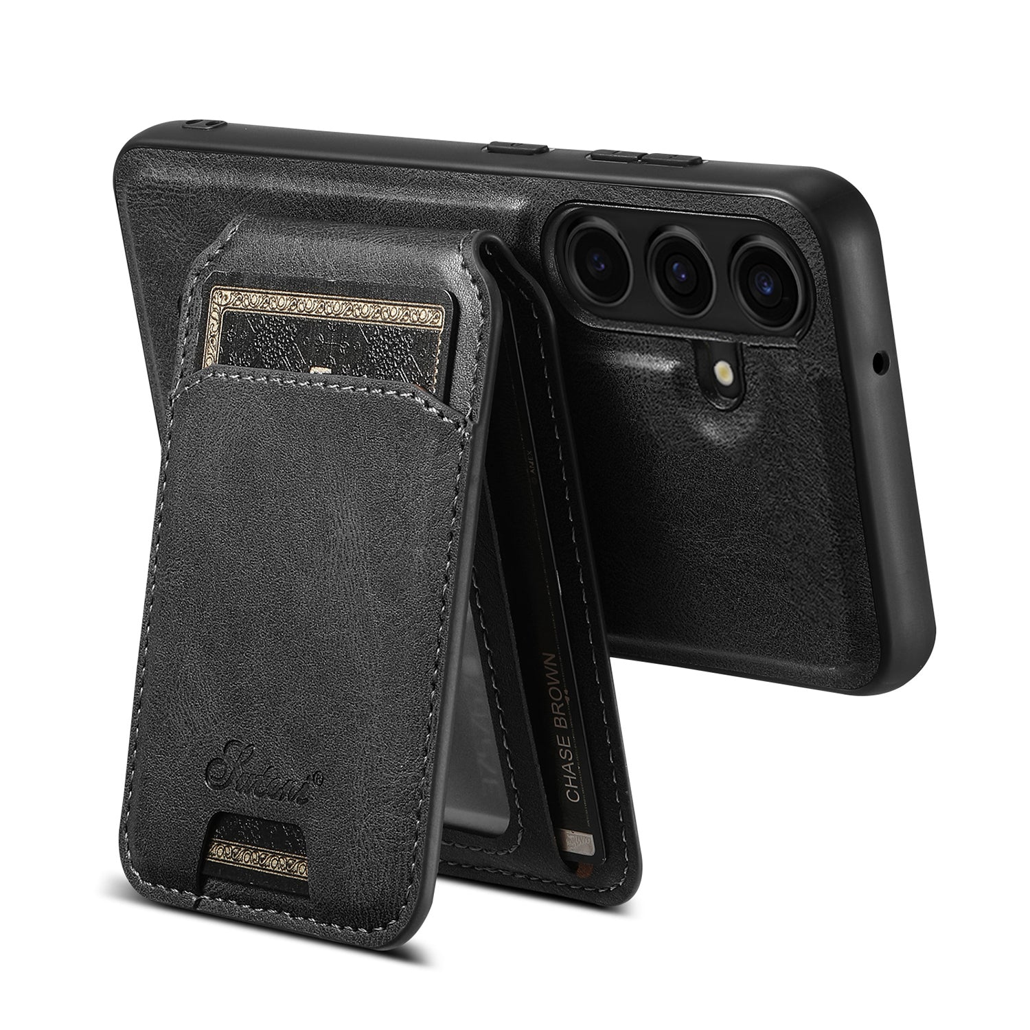 Samsung Galaxy S24 Plus Magnetic PU Leather Wallet Card Slot Case Wireless Charging