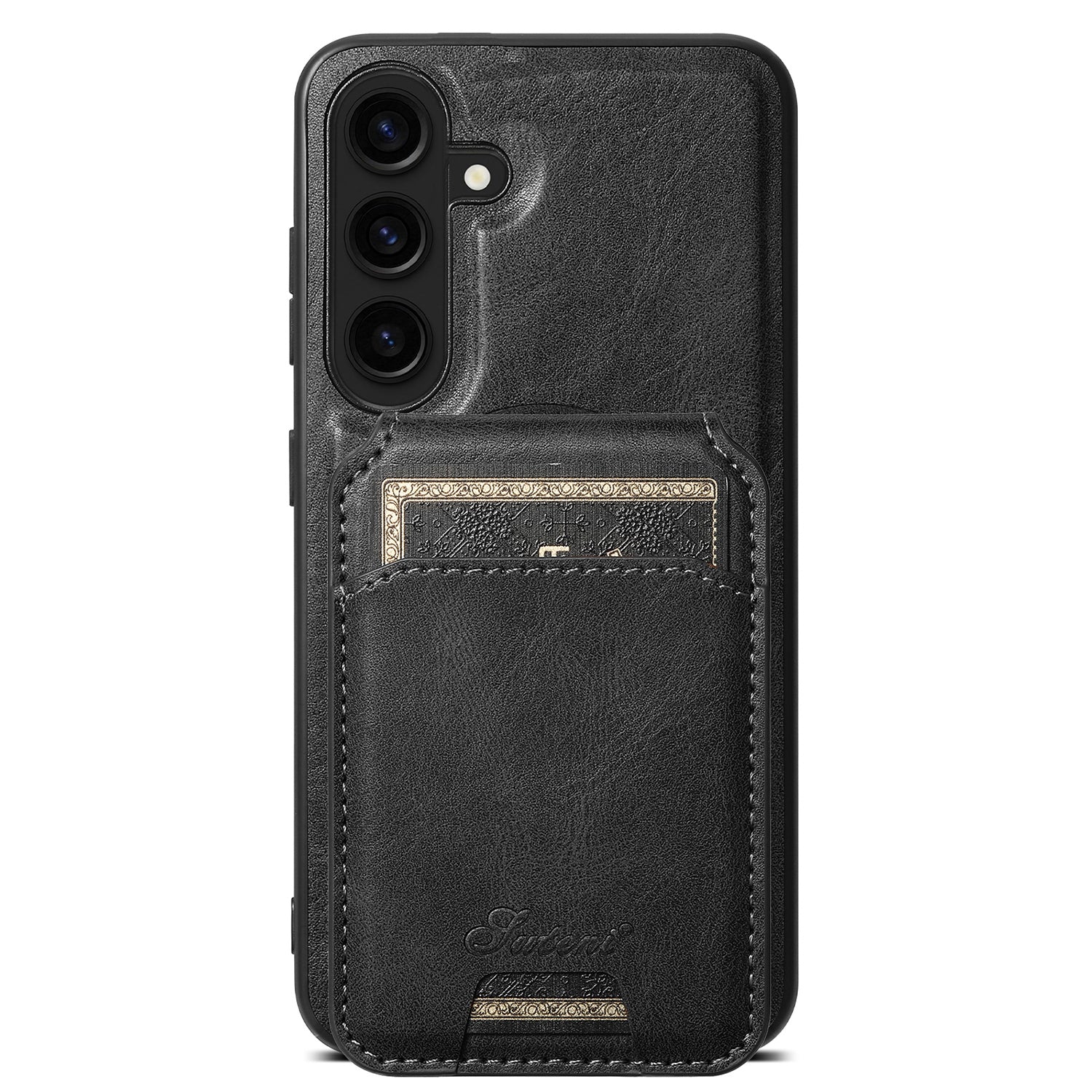 Samsung Galaxy S24 Magnetic PU Leather Wallet Card Slot Case Wireless Charging