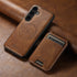 Samsung Galaxy S24 Magnetic PU Leather Wallet Card Slot Case Wireless Charging