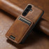 Samsung Galaxy S24 Magnetic PU Leather Wallet Card Slot Case Wireless Charging
