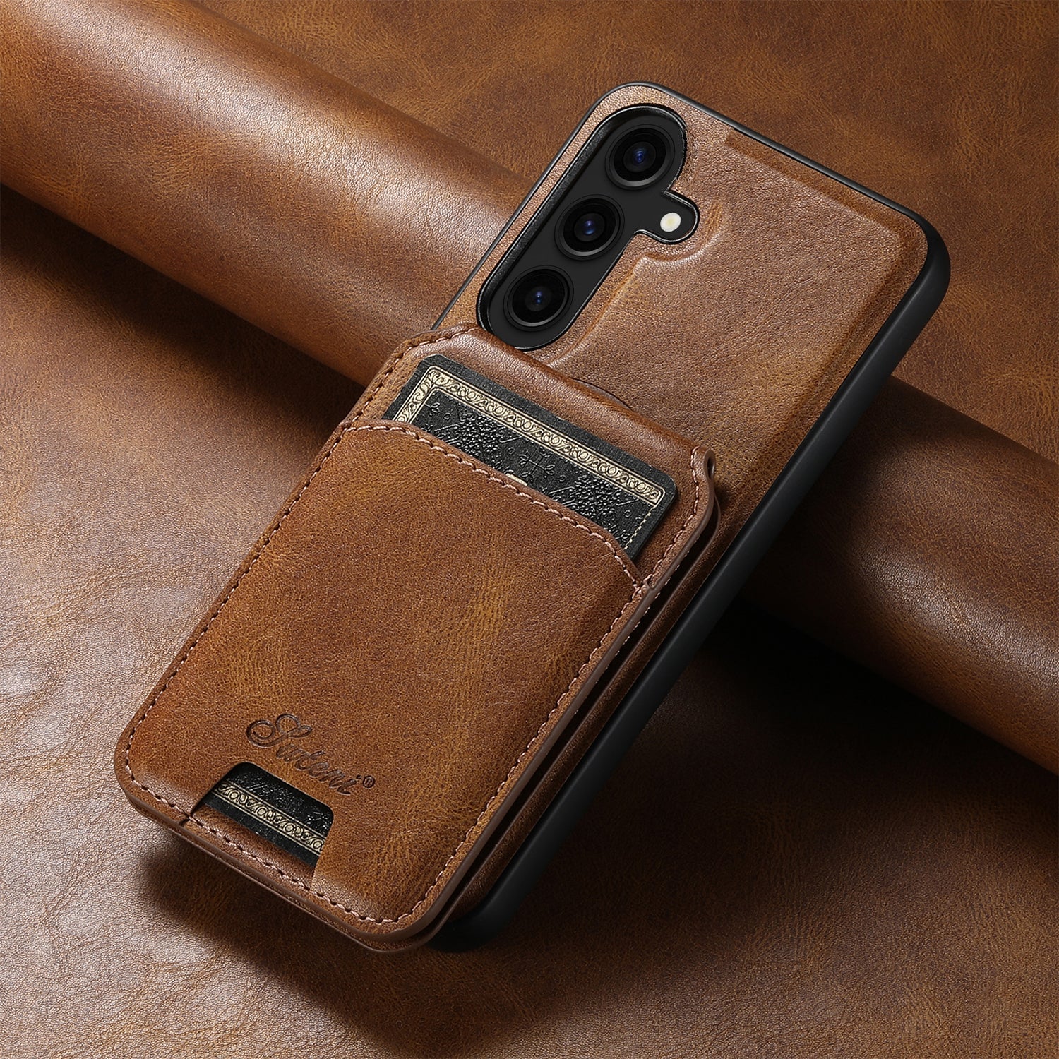 Samsung Galaxy S24 Plus Magnetic PU Leather Wallet Card Slot Case Wireless Charging
