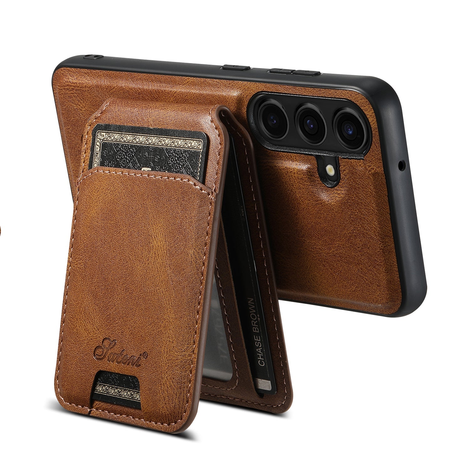 Samsung Galaxy S24 Plus Magnetic PU Leather Wallet Card Slot Case Wireless Charging
