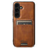 Samsung Galaxy S24 Magnetic PU Leather Wallet Card Slot Case Wireless Charging