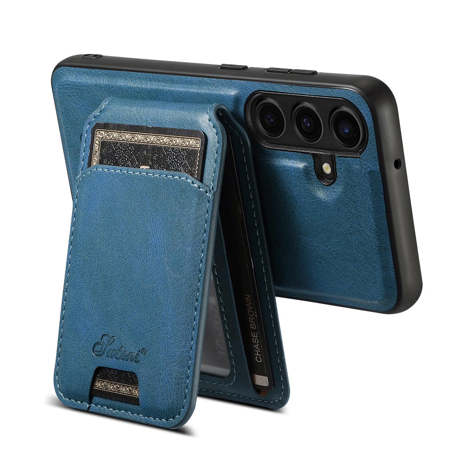 Samsung Galaxy S24 Magnetic PU Leather Wallet Card Slot Case Wireless Charging