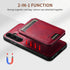 Samsung Galaxy S24 Magnetic PU Leather Wallet Card Slot Case Wireless Charging