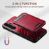 Samsung Galaxy S24 Plus Magnetic PU Leather Wallet Card Slot Case Wireless Charging