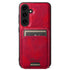 Samsung Galaxy S24 Magnetic PU Leather Wallet Card Slot Case Wireless Charging
