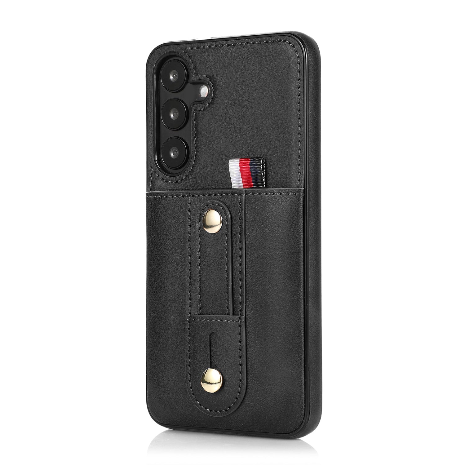 Samsung Galaxy S24 Shockproof，Anti-Fall Protective Case with Card Slots Ring Buckle Loop Strap Wallet Kickstand Cover