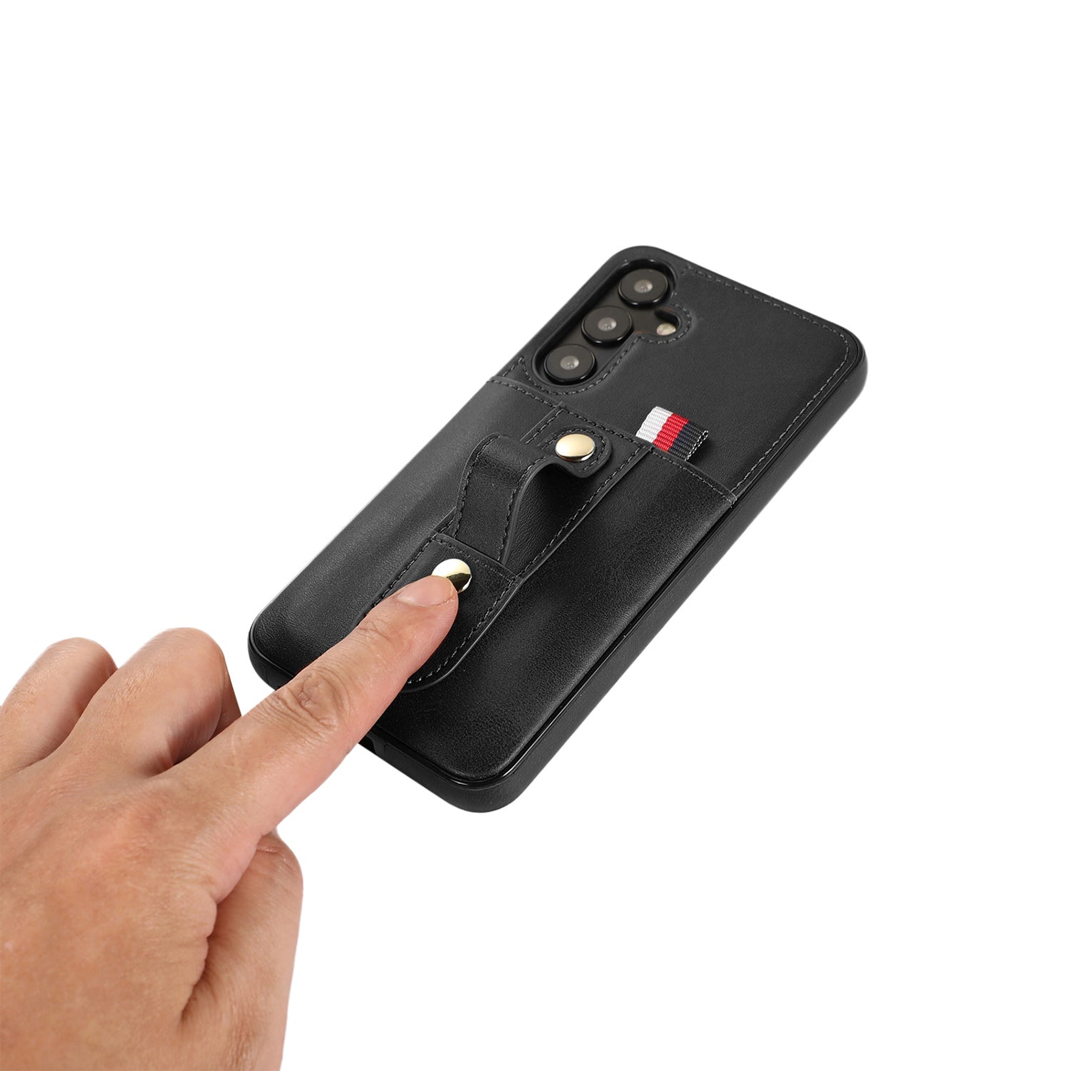 Samsung Galaxy S24 Shockproof，Anti-Fall Protective Case with Card Slots Ring Buckle Loop Strap Wallet Kickstand Cover