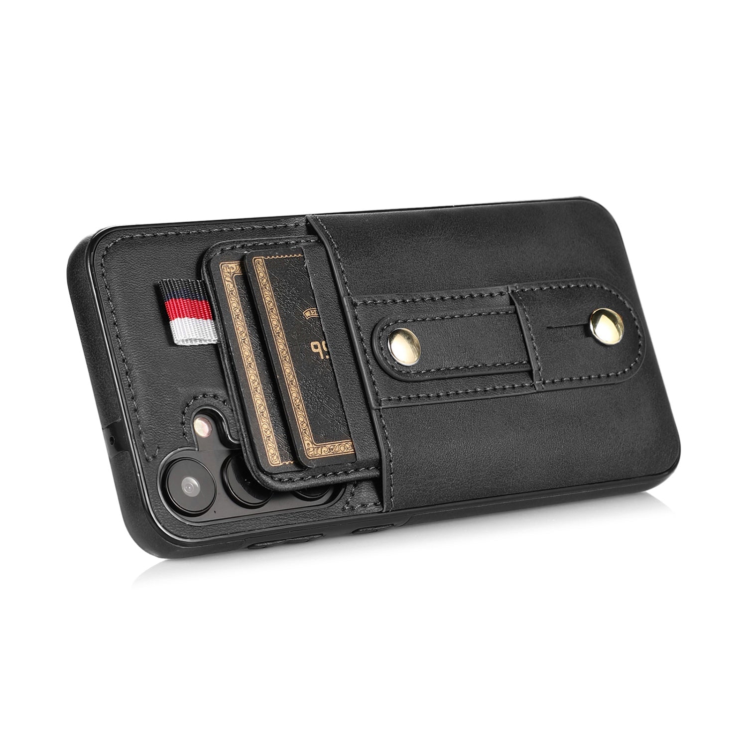 Samsung Galaxy S24 Plus Shockproof，Anti-Fall Protective Case with Card Slots Ring Buckle Loop Strap Wallet Kickstand Cover