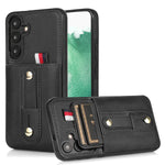 Samsung Galaxy S24 Shockproof，Anti-Fall Protective Case with Card Slots Ring Buckle Loop Strap Wallet Kickstand Cover