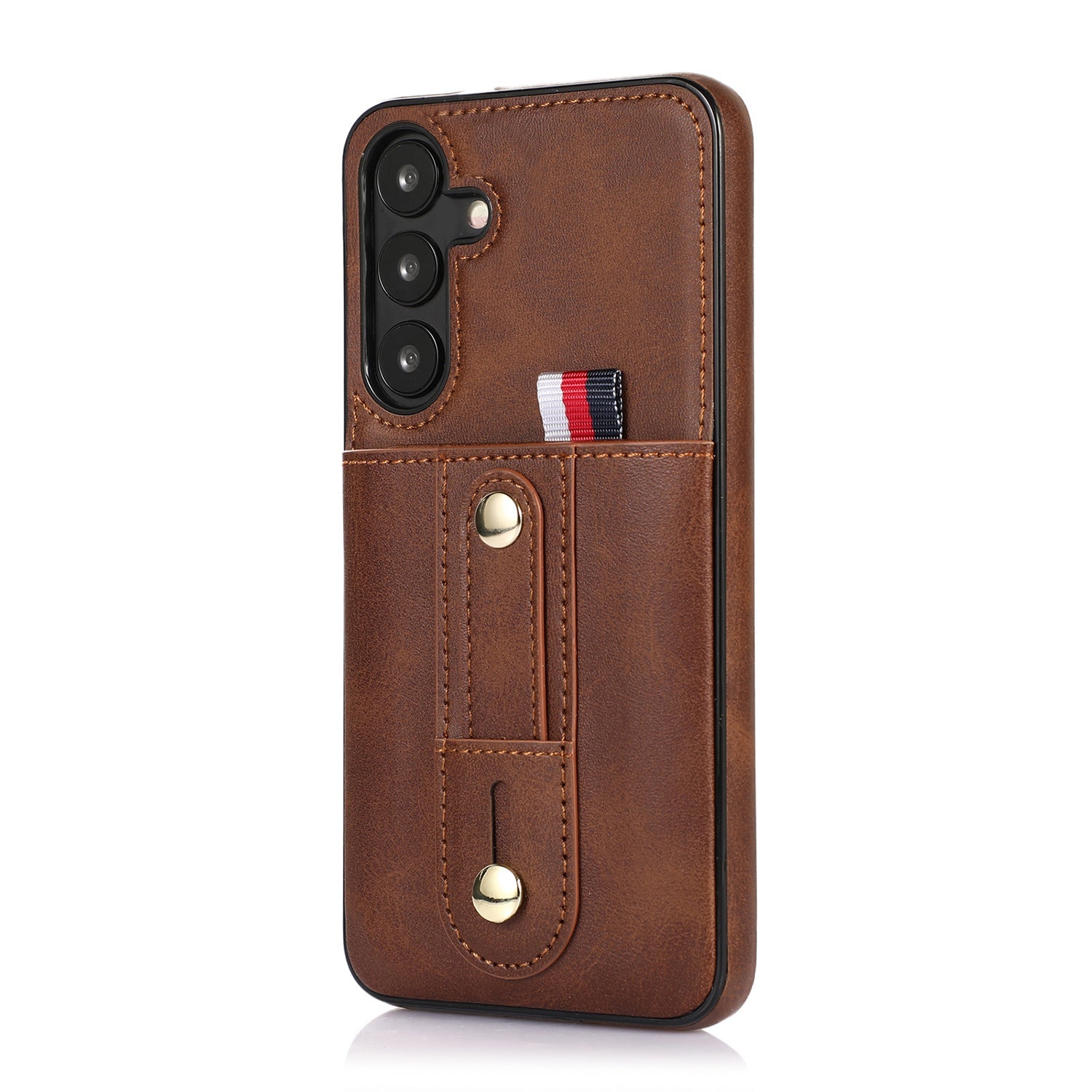 Samsung Galaxy S24 Plus Shockproof，Anti-Fall Protective Case with Card Slots Ring Buckle Loop Strap Wallet Kickstand Cover