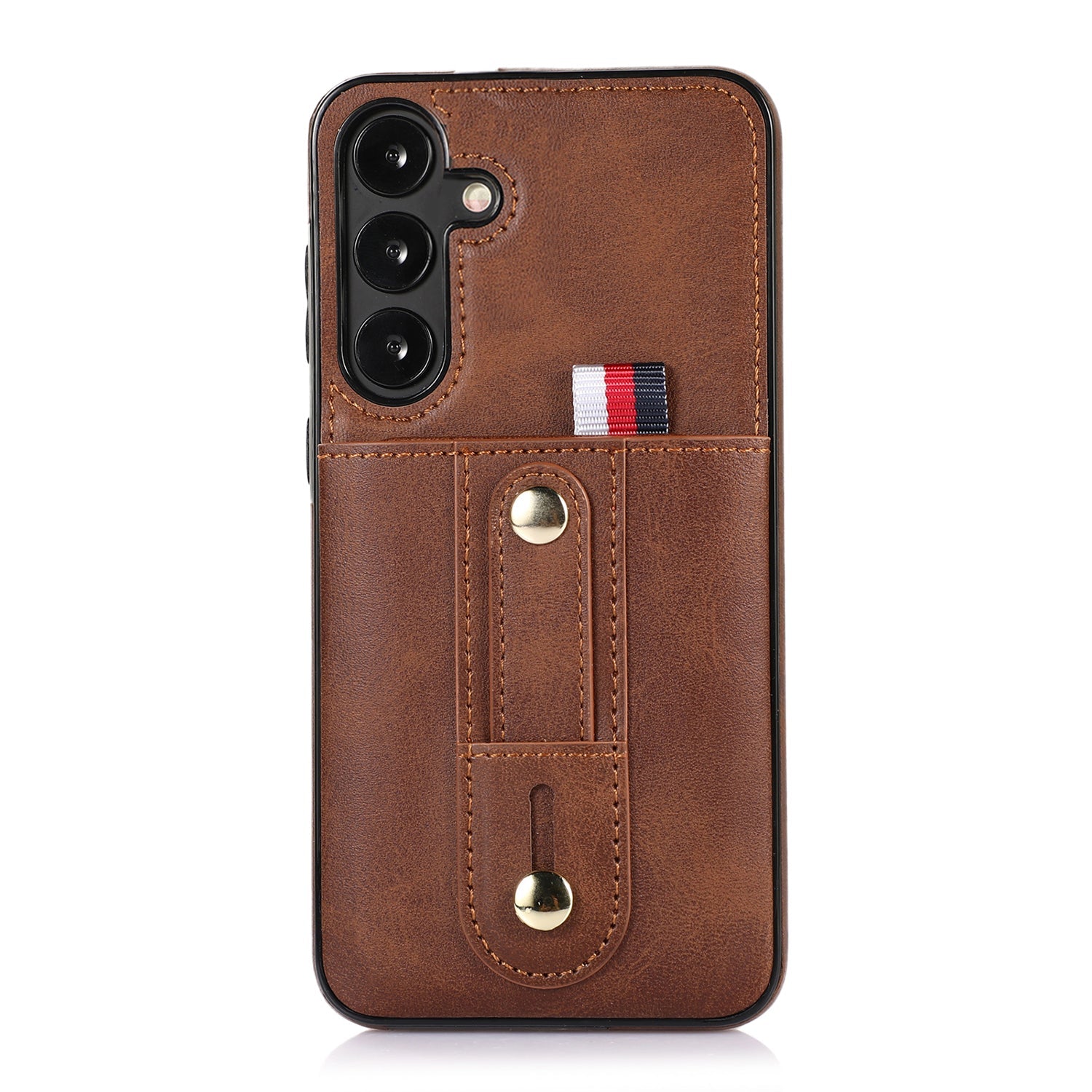 Samsung Galaxy S24 Plus Shockproof，Anti-Fall Protective Case with Card Slots Ring Buckle Loop Strap Wallet Kickstand Cover