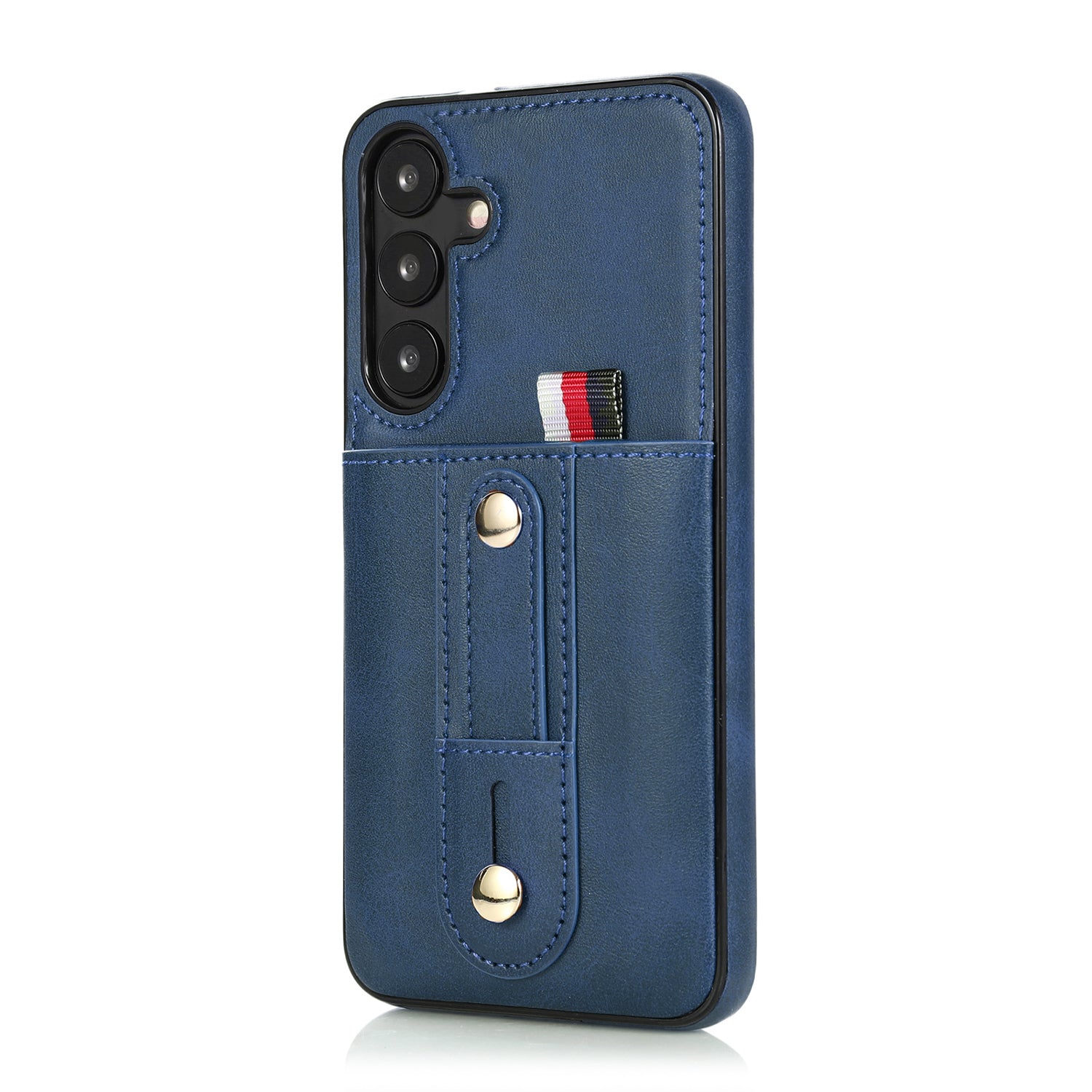 Samsung Galaxy S24 Shockproof，Anti-Fall Protective Case with Card Slots Ring Buckle Loop Strap Wallet Kickstand Cover