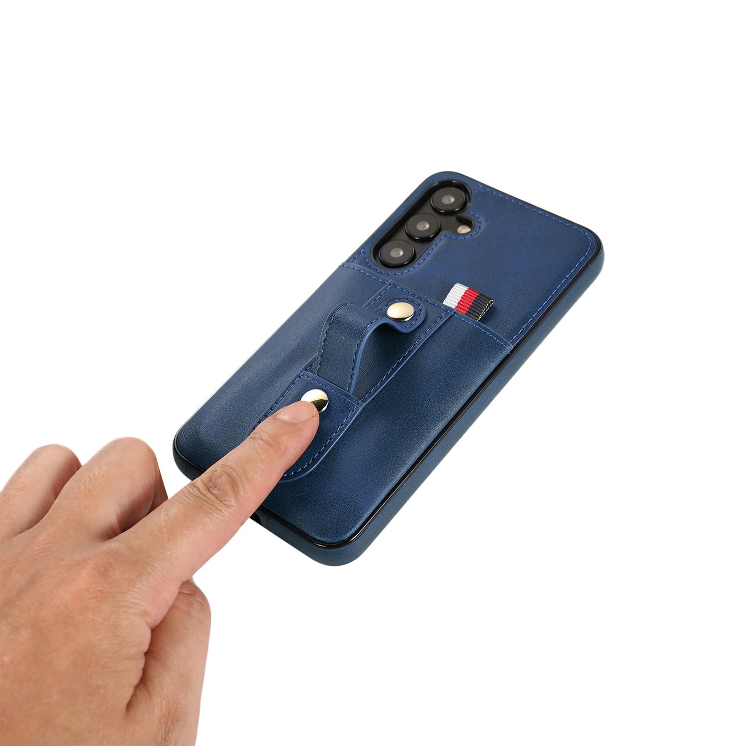 Samsung Galaxy S24 Shockproof，Anti-Fall Protective Case with Card Slots Ring Buckle Loop Strap Wallet Kickstand Cover