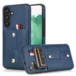 Samsung Galaxy S24 Plus Shockproof，Anti-Fall Protective Case with Card Slots Ring Buckle Loop Strap Wallet Kickstand Cover