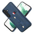 Samsung Galaxy S24 Shockproof，Anti-Fall Protective Case with Card Slots Ring Buckle Loop Strap Wallet Kickstand Cover