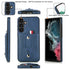 Samsung Galaxy S24 Plus Shockproof，Anti-Fall Protective Case with Card Slots Ring Buckle Loop Strap Wallet Kickstand Cover