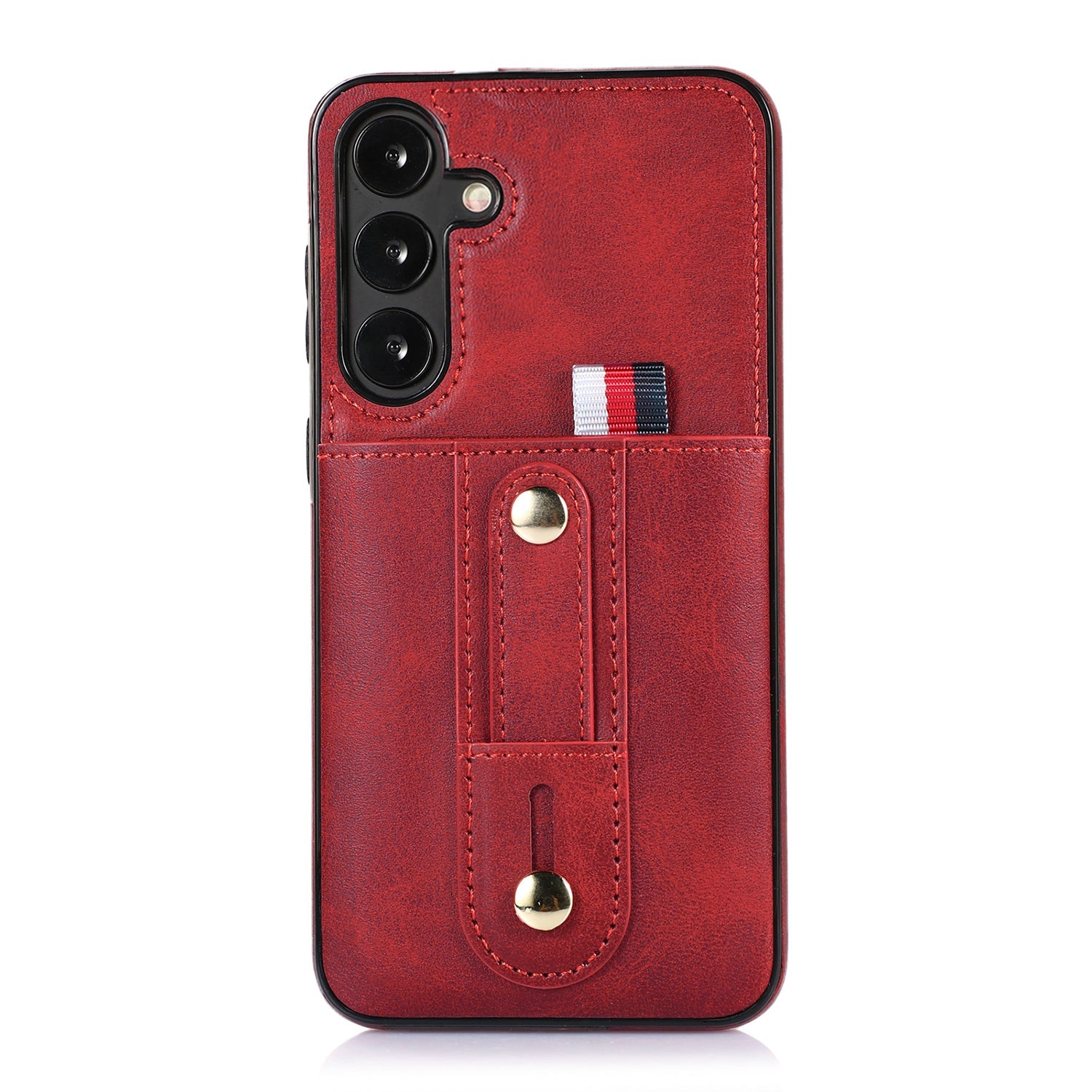 Samsung Galaxy S24 Plus Shockproof，Anti-Fall Protective Case with Card Slots Ring Buckle Loop Strap Wallet Kickstand Cover