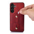 Samsung Galaxy S24 Shockproof，Anti-Fall Protective Case with Card Slots Ring Buckle Loop Strap Wallet Kickstand Cover