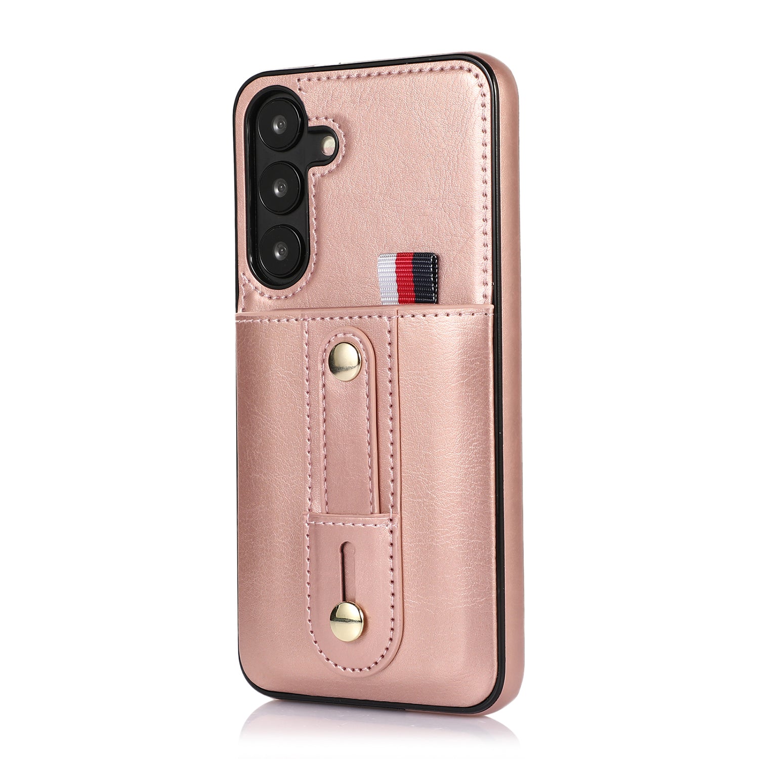 Samsung Galaxy S24 Shockproof，Anti-Fall Protective Case with Card Slots Ring Buckle Loop Strap Wallet Kickstand Cover