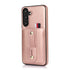 Samsung Galaxy S24 Shockproof，Anti-Fall Protective Case with Card Slots Ring Buckle Loop Strap Wallet Kickstand Cover