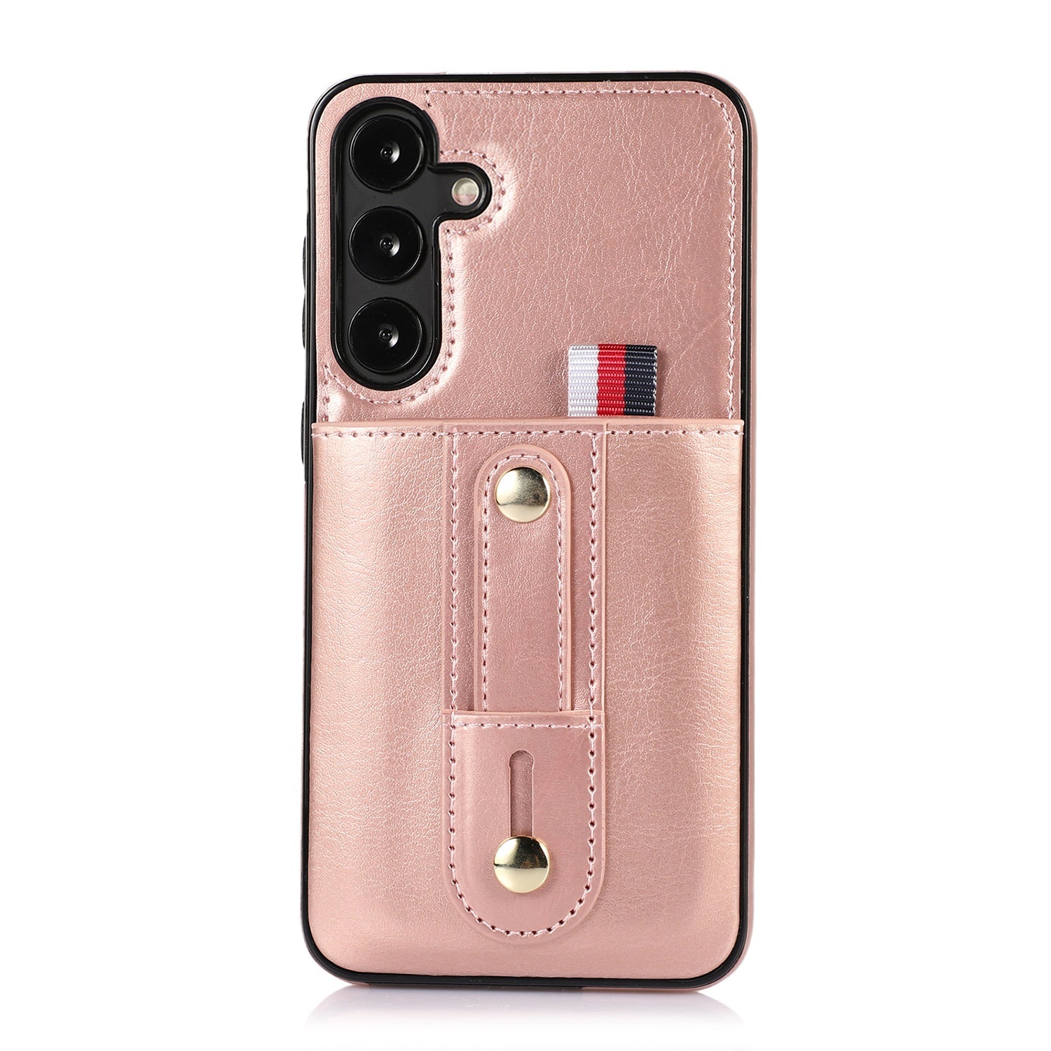 Samsung Galaxy S24 Plus Shockproof，Anti-Fall Protective Case with Card Slots Ring Buckle Loop Strap Wallet Kickstand Cover