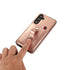Samsung Galaxy S24 Plus Shockproof，Anti-Fall Protective Case with Card Slots Ring Buckle Loop Strap Wallet Kickstand Cover
