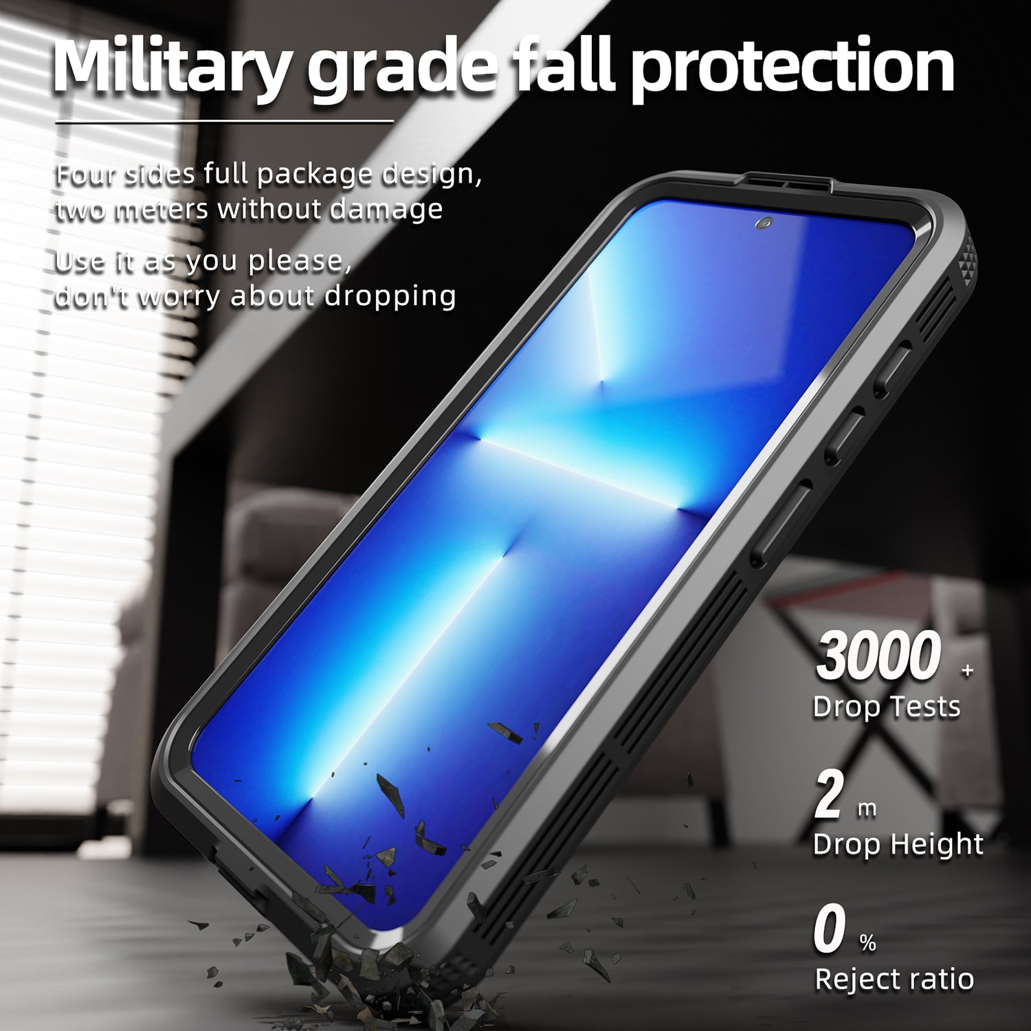 Samsung Galaxy S24 Plus 360 Full Protective Waterproof Case with Built-in Screen Fingerprint Protector