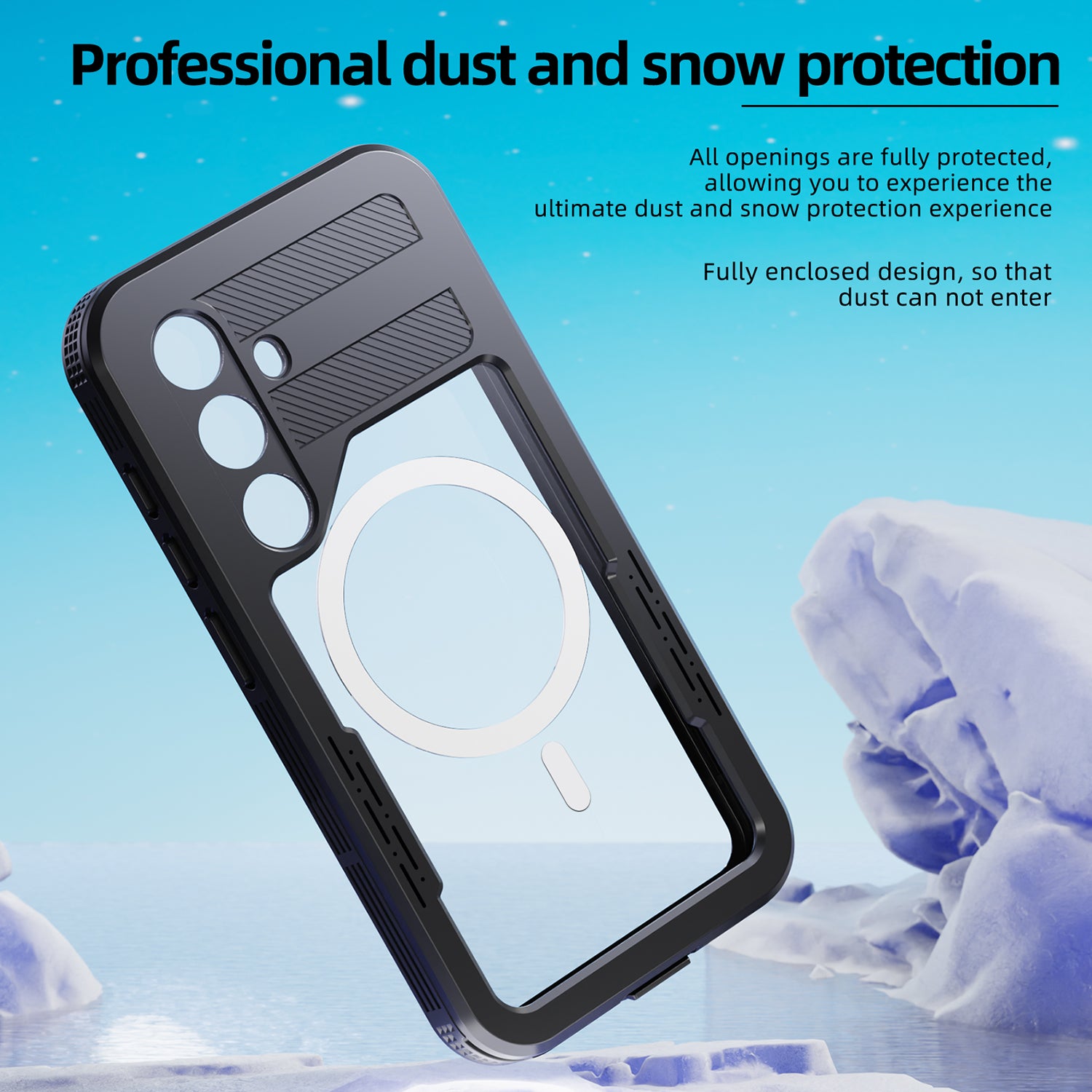 Samsung Galaxy S24,360 Full Protective Waterproof Case With Built-in Screen Fingerprint Protector