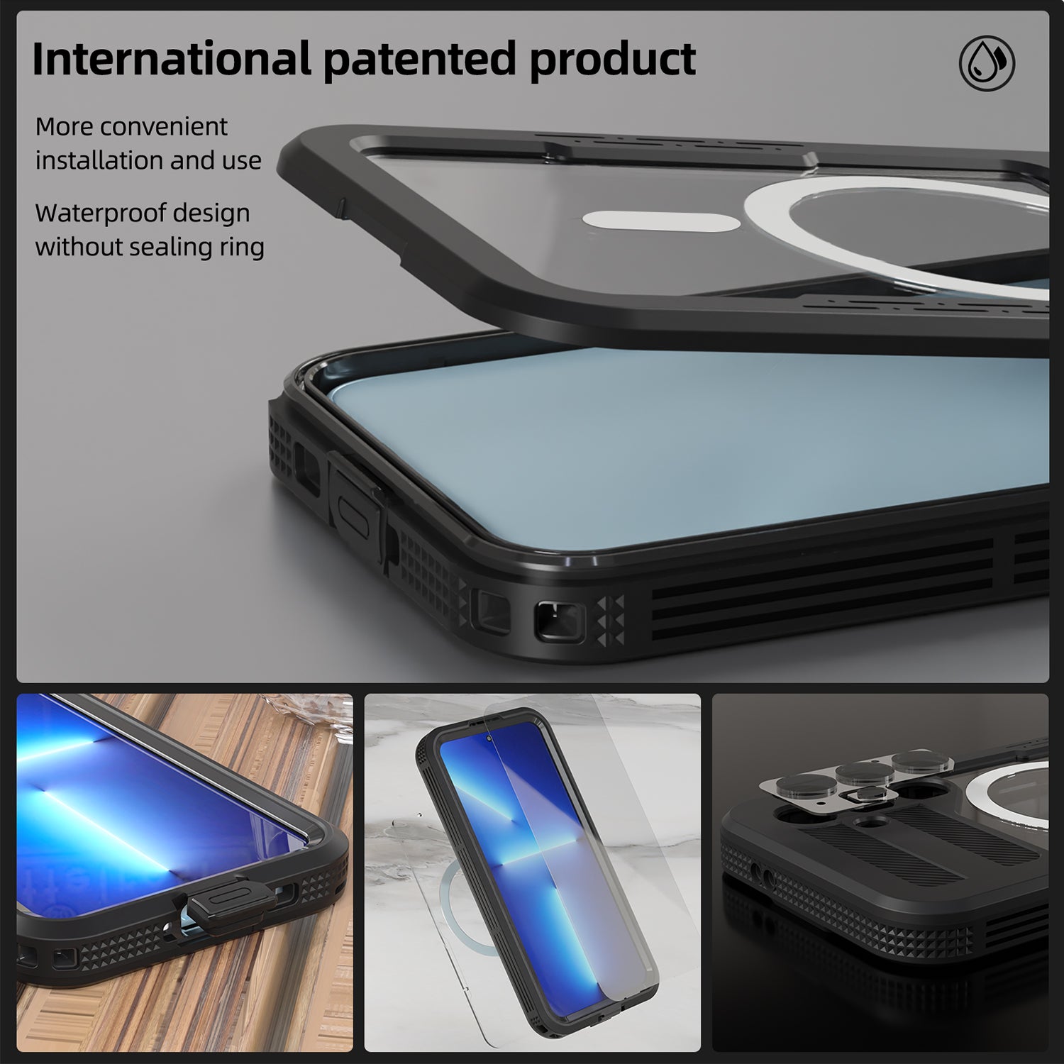 Samsung Galaxy S24 Plus 360 Full Protective Waterproof Case with Built-in Screen Fingerprint Protector