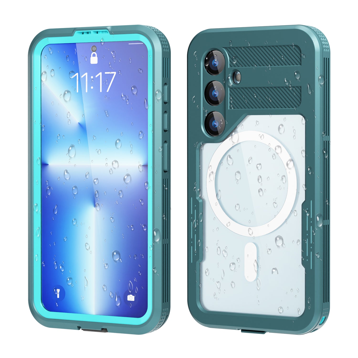 Samsung Galaxy S24 Plus 360 Full Protective Waterproof Case with Built-in Screen Fingerprint Protector