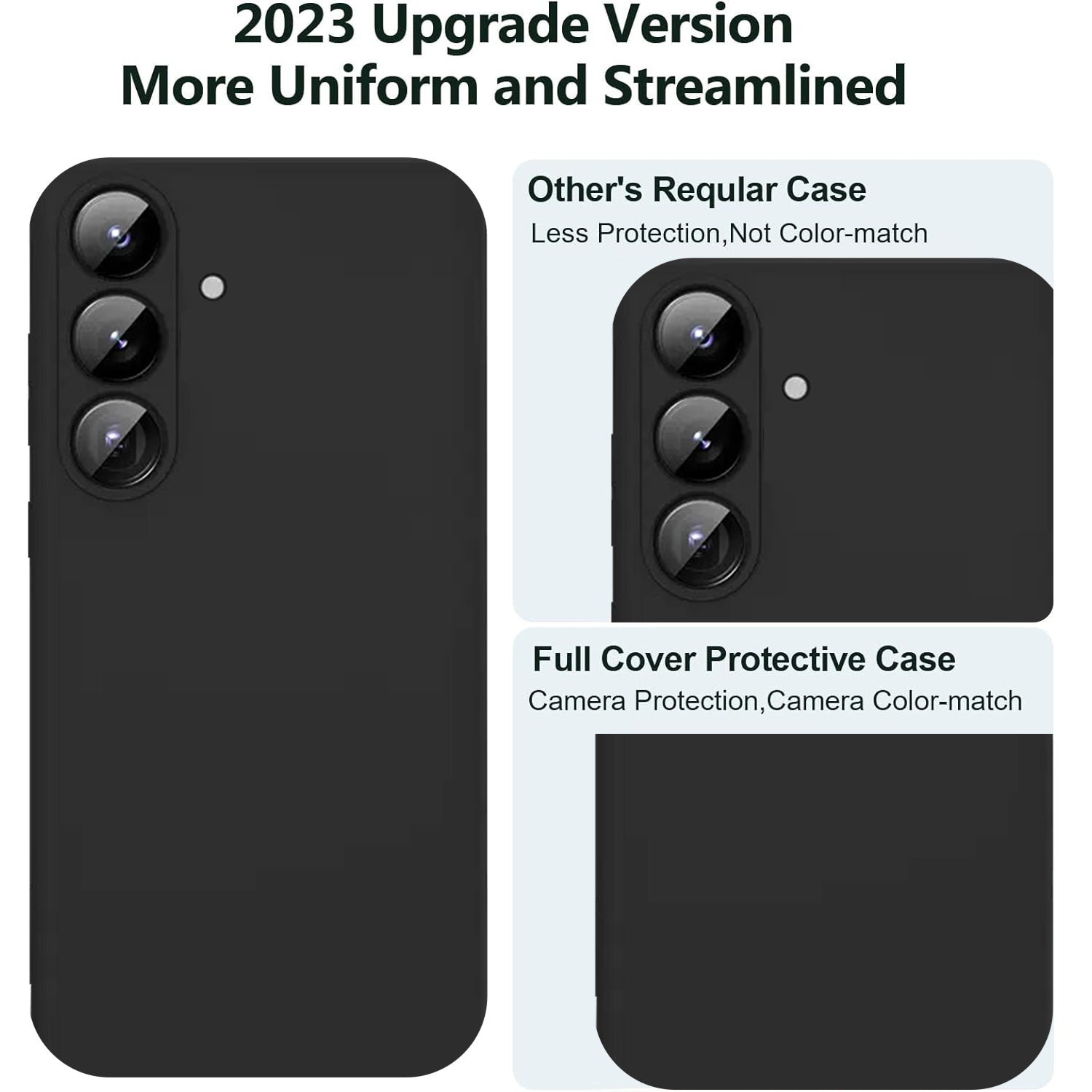 Samsung Galaxy S24 Soft Silicone Full Camera Protection&Anti-Scratch Microfiber