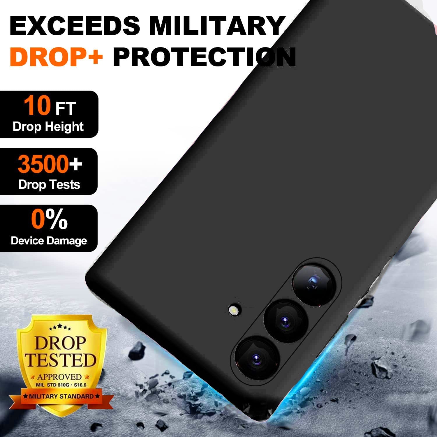 Samsung Galaxy S24 Plus Soft Silicone Full Camera Protection&Anti-Scratch Microfiber