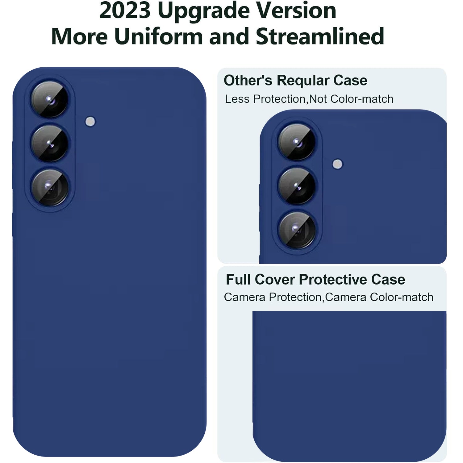Samsung Galaxy S24 Plus Soft Silicone Full Camera Protection&Anti-Scratch Microfiber